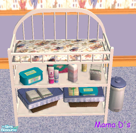 Sims 2 — Mama D's Baby Boy Set 0001 - Table by mamads32209 — Recolor of the base game object changing table for a baby.