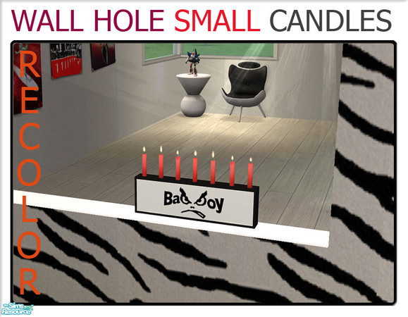 Sims 2 — Wall Hole small candles - Bad boy by linegud — A recolor of my small candles for my wall hole shelf - or just