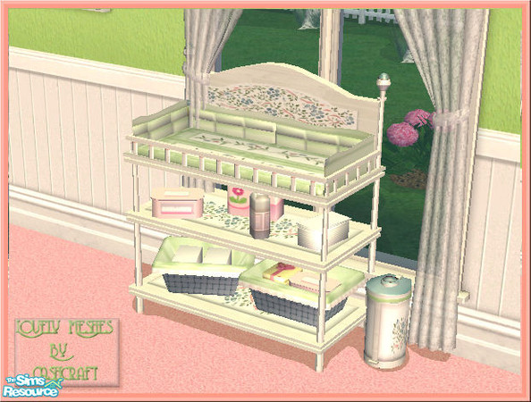 Sims 2 — Spring Green Nursery - BabyTableBedding by Betsy4arts — A soft gentle spring green nursery babytable bedding
