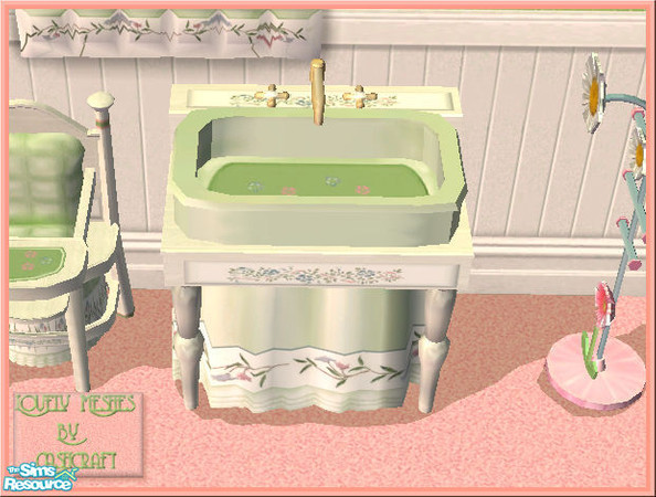 Sims 2 — Spring Green Nursery - Baby Tub by Betsy4arts — A soft gentle spring green nursery baby tub that suits both