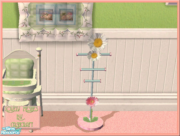 Sims 2 — Spring Green Nursery - Clothes stand by Betsy4arts — A soft gentle spring green nursery clothes stand that suits