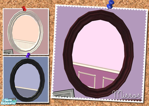 Sims 2 — Chez Moi Teen Bedroom - Mirror by phoenix_phaerie — Make sure you're teenage girl knows that the world really
