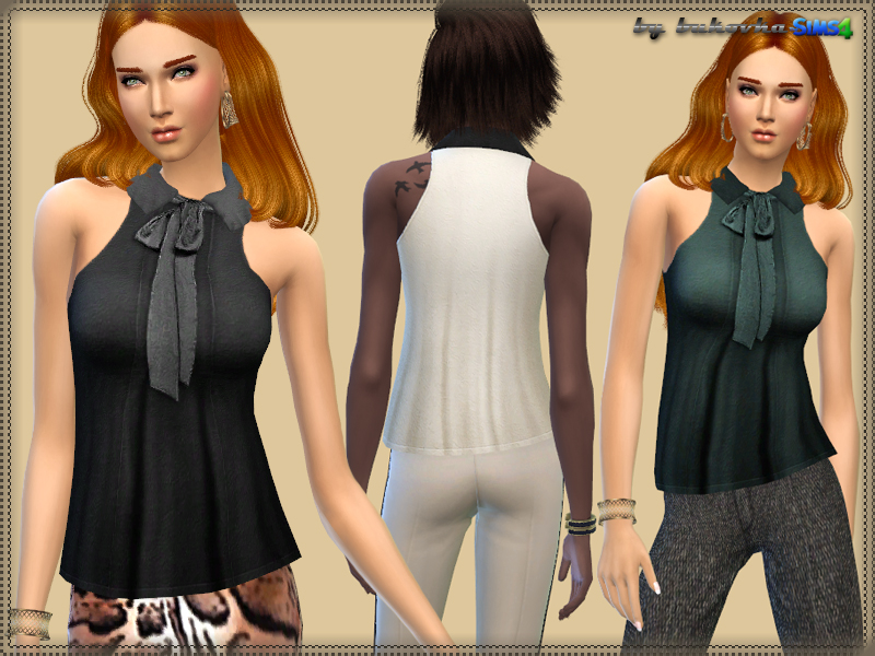 The Sims Resource With A Bow Blouse