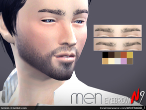 Sims 4 — MEN Eyebrow by TsminhSims — EYEBROW.N9 - Ten colors - Custom thumbnails - Custom swatches thumbnails - For All