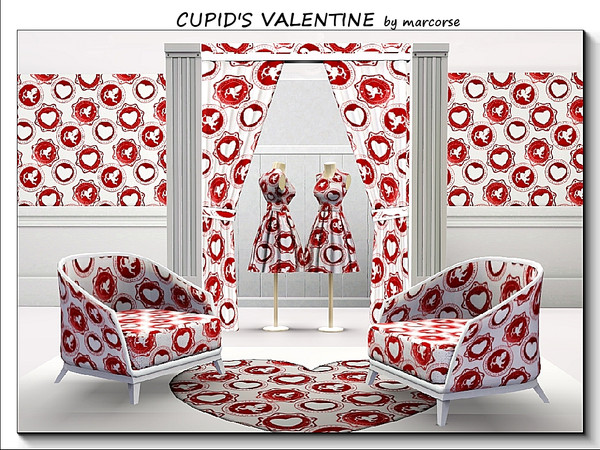 Sims 3 — Cupid's Valentine_marcorse by marcorse — Themed pattern: Cupid and heart motifs for Valentines everywhere.