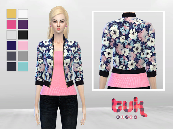 The Sims Resource - Cheska Park Floral Jacket