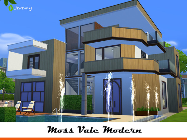 Sims 4 — Moss Vale Modern by jeremy-sims92 — A perfect Modern house style for your Sim family . It has 3 bathrooms, 3