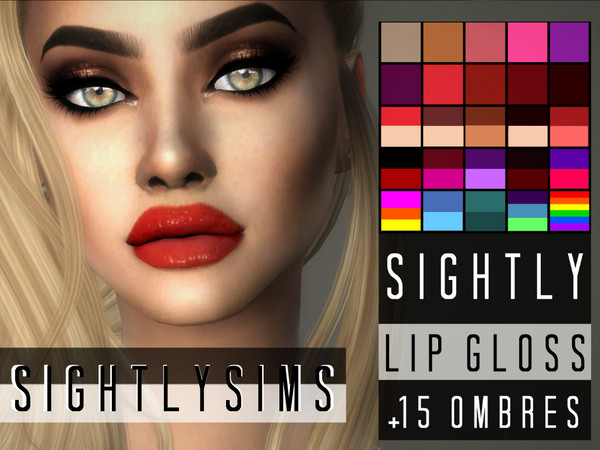 Sims 4 — Sightly Lip Gloss - Get Together needed by SightlySims — New lip gloss for your Sims 4 females... It's