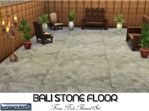Sims 4 — Bali Stone Floor by abormotova2 — From a set of 6 floors and 9 walls with a Bali theme. Bali is known for their