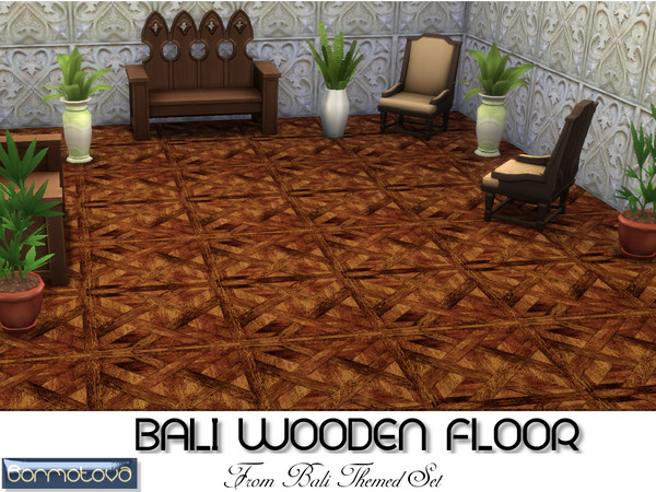 Sims 4 — Bali Wood Floor by abormotova2 — From a set of 6 floors and 9 walls with a Bali theme. Bali is known for their