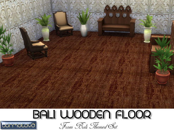 Sims 4 — Bali Wood Floor by abormotova2 — From a set of 6 floors and 9 walls with a Bali theme. Bali is known for their