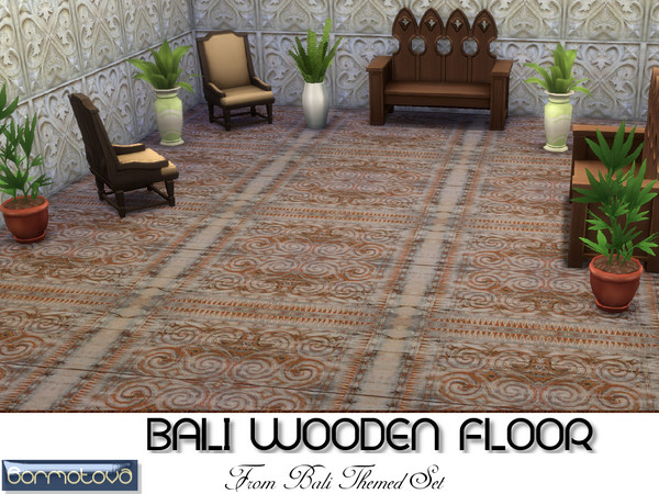 Sims 4 — Bali Wood Floor by abormotova2 — From a set of 6 floors and 9 walls with a Bali theme. The Balinese are known