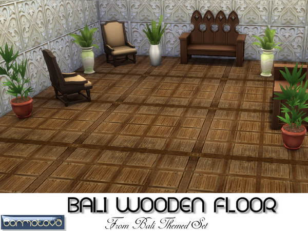 Sims 4 — Bali Wood Floor by abormotova2 — From a set of 6 floors and 9 walls with a Bali theme. The Balinese are known