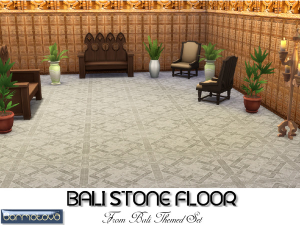 Sims 4 — Bali Stone Floor by abormotova2 — From a set of 6 floors and 9 walls with a Bali theme. The Balinese are known