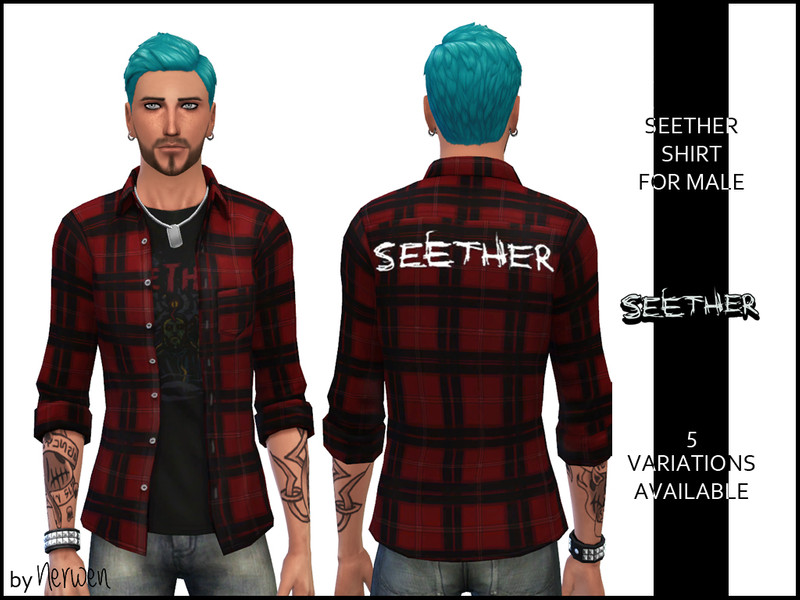 Sims 4 The Sims Resource | Seether Male Shirt by TSR Creator