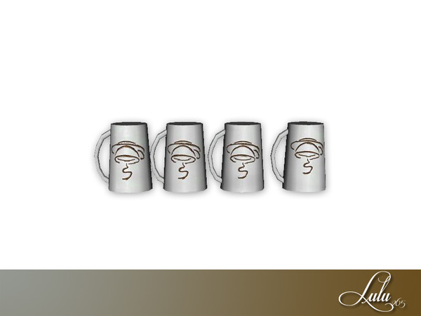 Sims 3 — Loft Kitchen Decor Mugs by Lulu265 — Part of the Loft Kitchen Set Fully CAStable