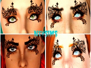Sims 3 — [NeySIMS]FaceLace_BaB by HappyBruin — Mask in the form of lace for your sim. It has one option color (black) is