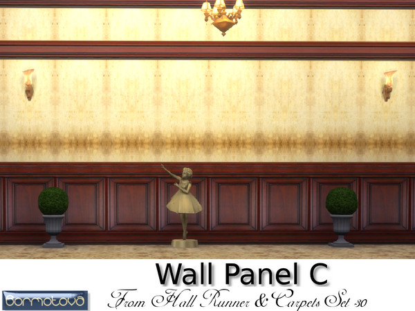 Sims 4 — Hall Runner & Carpets 30 Walls by abormotova2 — From Hall Runner &amp; Carpet Set 30 which includes 6