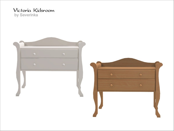 Sims 4 — [VictoriaKidsroom] Secreter by Severinka_ — Secreter (functional dresser) a set of 'Victoria Kidsroom' 2 colors
