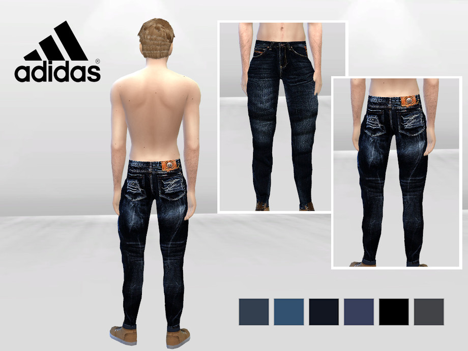 Sims 4 - Allen Fade And Spot Urban Jeans by McLayneSims