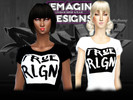 Sims 4 — 2 Ladies True Religion Tee's by emagin3602 — Designed by Emagin Designs