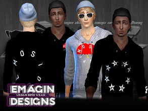 Sims 4 — 4 Men Mac Miller Dope Hoodies by emagin3602 — Designed by Emagin Designs