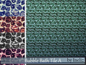 Sims 4 — Bubble Bath Tile A by Ineliz — A set of bathroom tiles with marble glass pattern.