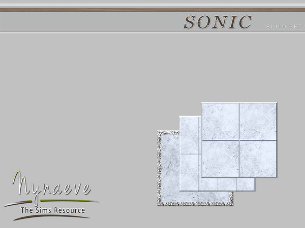 Sims 4 — Sonic Floor Tiles (white) by NynaeveDesign — Sonic Build Set - Floor Tiles (white) Located in Build - Floor