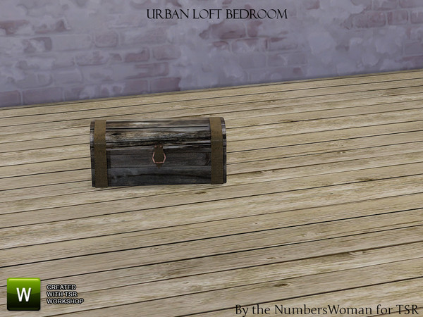 Sims 4 — Urban Loft Bedroom Deco Chest by TheNumbersWoman — Urban Styled used furniture for that look on a budget. This