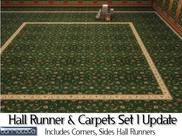 Sims 4 — Vertical Corner A by abormotova2 — This is part 2 (vertically laid) of Update of Hall Runner and Carpets Set 1.