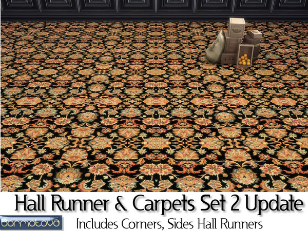 Sims 4 — No Border Horizontal Carpet by abormotova2 — This is part 1 (horizontally laid) of Update of Hall Runner and