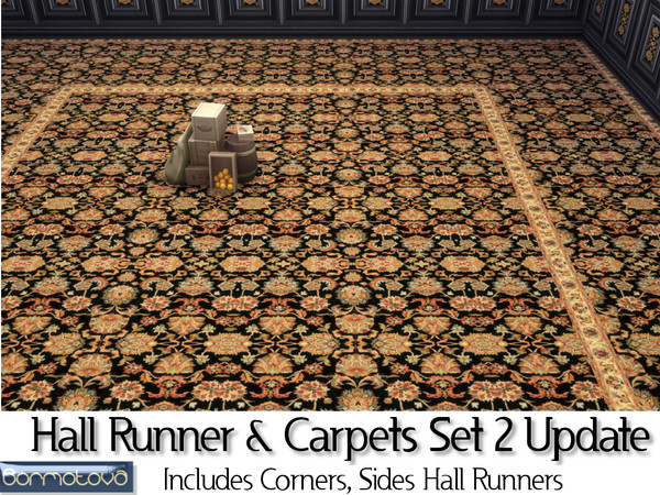 Sims 4 — Horizontal Corner Carpet A by abormotova2 — This is part 1 (horizontally laid) of Update of Hall Runner and