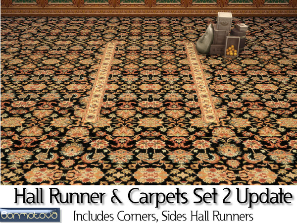 Sims 4 — Hall Runner Horizontal by abormotova2 — This is part 1 (horizontally laid) of Update of Hall Runner and Carpets