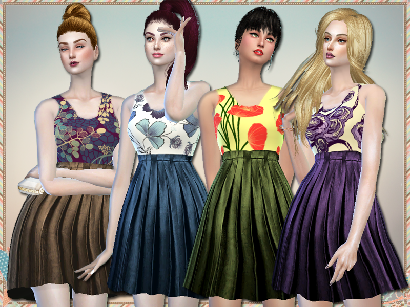 The Sims Resource - 'Blossom' Dresses