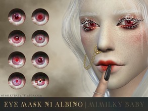 Sims 4 — Albino Eye Mask N1 by Daerilia — Albino eye mask with 8 unique swatches and custom thumbnails. Both genders,