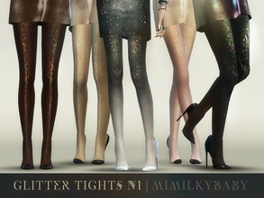 Sims 4 — Glitter Tights N1 by Daerilia — Cute semi-transparent tights with shimmer~ 12 swatches with custom thumbnail.