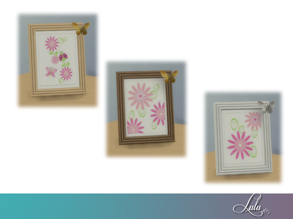 Sims 4 — Lily Bedroom Framed Print  by Lulu265 — Part of the Lily Bedroom Conversion for Sims 4 3 variations 