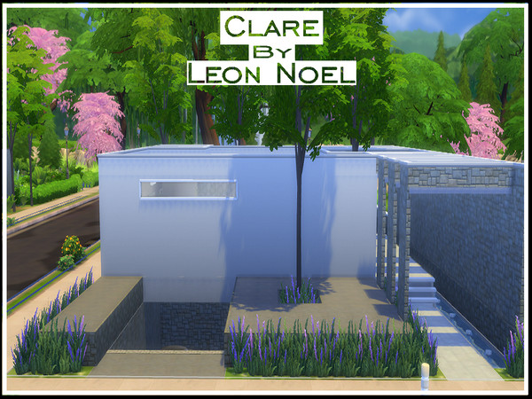 Sims 4 — LN 12 - Clare by Noeltiersan — 2 Bedrooms, 2 Bathroom, A kitchen , An Outdoor dining area, A stairs to the