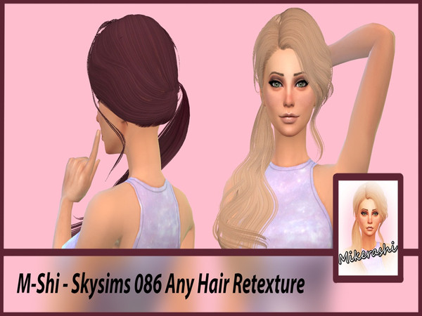 Sims 4 — M-Shi - Skysims - 086 Any Hair Retexture (Mesh Needed) by mikerashi — -22 Colors ( No Ombre ) - Texture made by