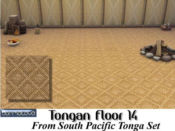 Sims 4 — Tongan Floor 14 by abormotova2 — This is from the South Pacific Tonga set which has 15 types of traditionally