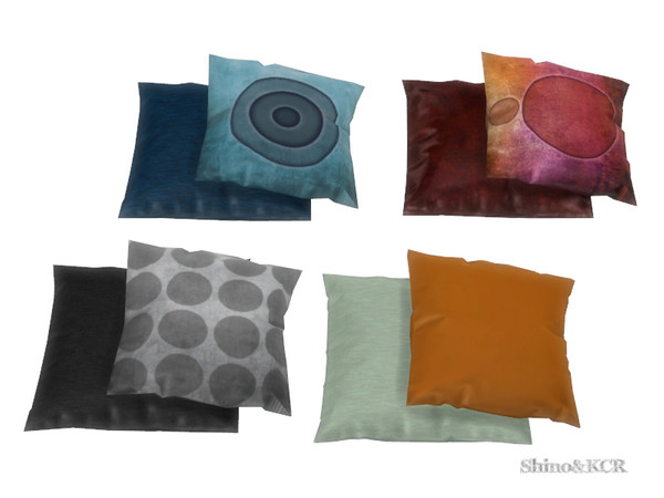 Sims 4 — Cologne - Floor Pillows by ShinoKCR — 2 Throw Pillows