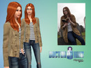 Sims 4 — Doctor Who Amy Pond's stripped shirt and jacket Cool Kitchen by Elizanna — Cool Kitchen needed. Inspired by the