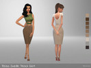 Sims 4 — Reiss Suede Pencil Skirt by SomeSimsGirl — REISS Suede Pencil Skirt Comes in 9 colors! Gold button and 2 pockets