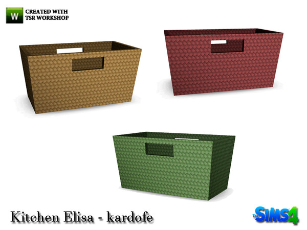 Sims 4 — kardofe_Kitchen Elisa_Basket by kardofe — Wicker basket to place in the hollow high kitchen cabinet