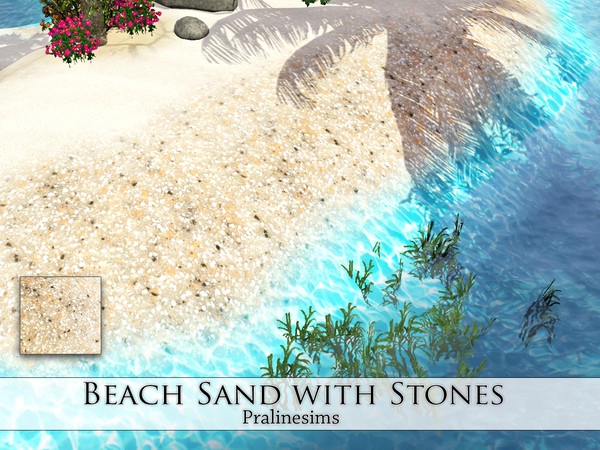 Sims 3 — Beach Sand with Stones by Pralinesims — By Pralinesims
