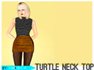 Sims 3 — Turtle Neck Top by Simophilia — Fashion always comes back around, so here is a 90's inspired top. 2 Recolorable