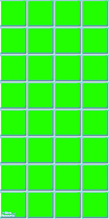 Sims 2 — Coloured Tiles - Bright Green by simonandy — Coloured wall tiles in bright green