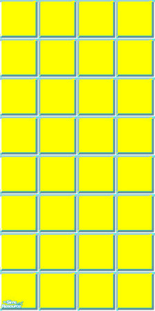 Sims 2 — Coloured Tiles - Bright Yellow by simonandy — Coloured wall tiles in bright yellow