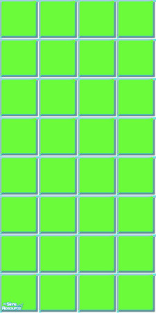 Sims 2 — Coloured Tiles - Lime green by simonandy — Coloured wall tiles in lime green