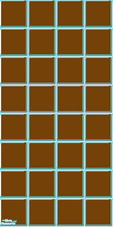 Sims 2 — Coloured Tiles - Deep Brown by simonandy — Coloured wall tiles in deep brown
